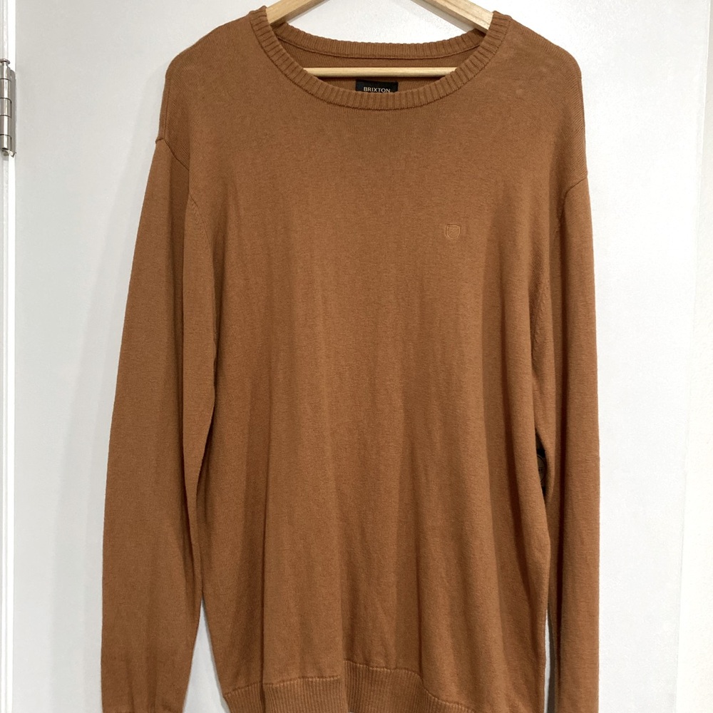 Brixton Cashmere super soft camel sweater men’s XL NWT